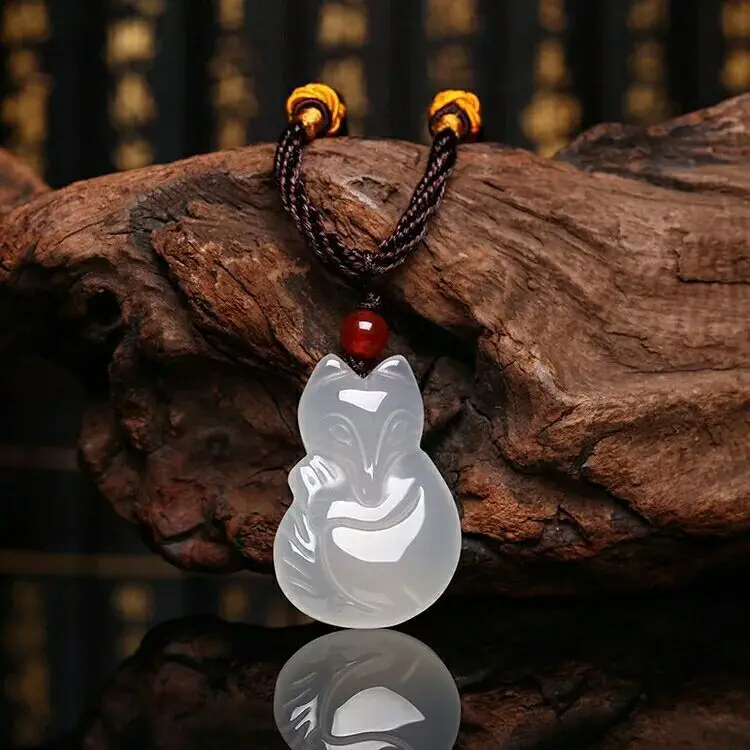 Природные Халцедон лиса кулон|gift necklace|gift giftsgift jewelry |