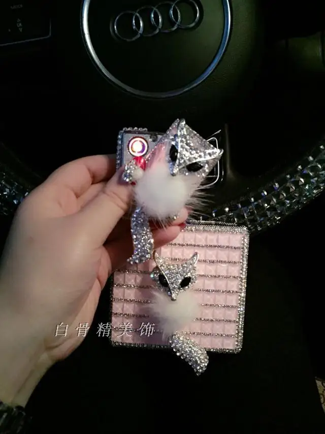 Can Hold 20 Cigarettes Pure Handmade Diamond Bling High Quality Lady Cigarette Cases Gift | Дом и сад