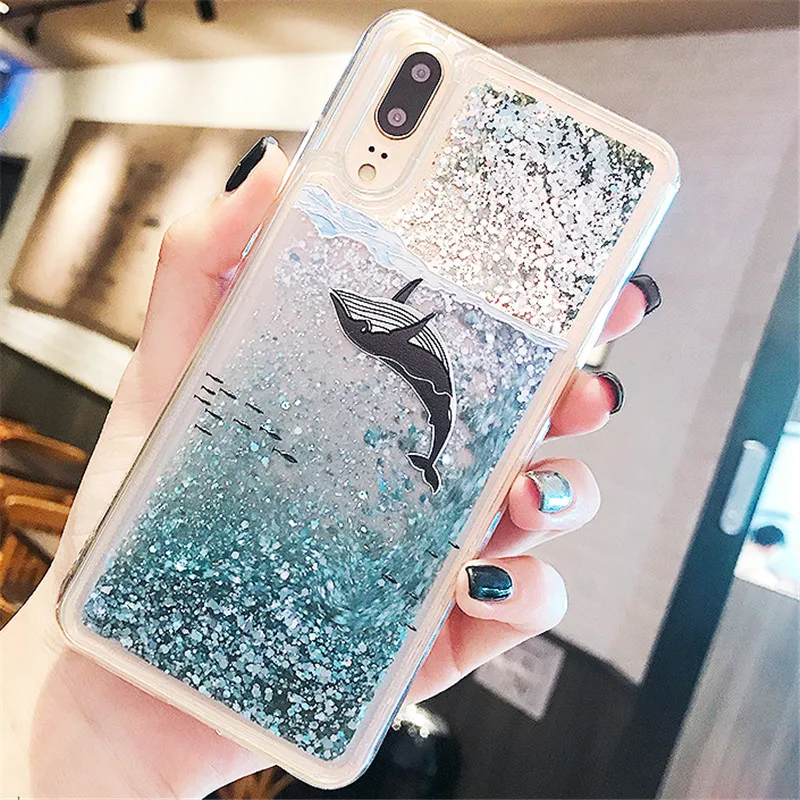 Чехол для huawei P30 Lite P20 Pro P10 Коврики 20 Nova 3 3i 4 Honor 7A 7C 8X Y6 Y7 Prime Y9 с динамичными плавающими жидкими крышка