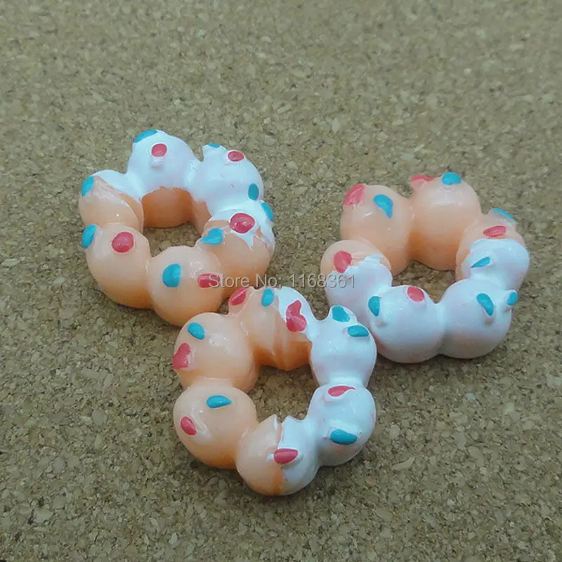 1pcs/lot resin flat back orange candy doughnut 15mm Cabochons Jewelry Fit Mobile Phone Hairpin Headwear DIY Accessories B106-11 | Дом и сад