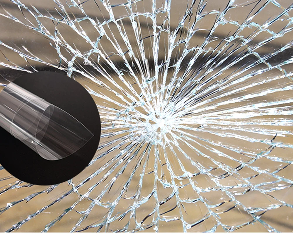 

0.9x20m 2mil Window Film Glass Sticker Shatter Proof Glass Protection explosion-Proof Safety&security Film 35.4''x65.6ft