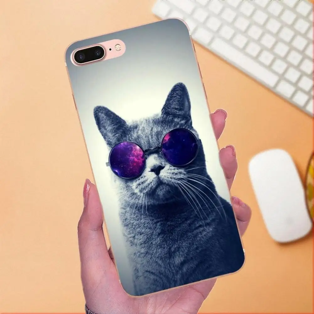 Kawaii Anime черный кошачий глаз классический лучше подходит для Apple iPhone 4 4S 5 5C 5S SE 6 6S 7 8