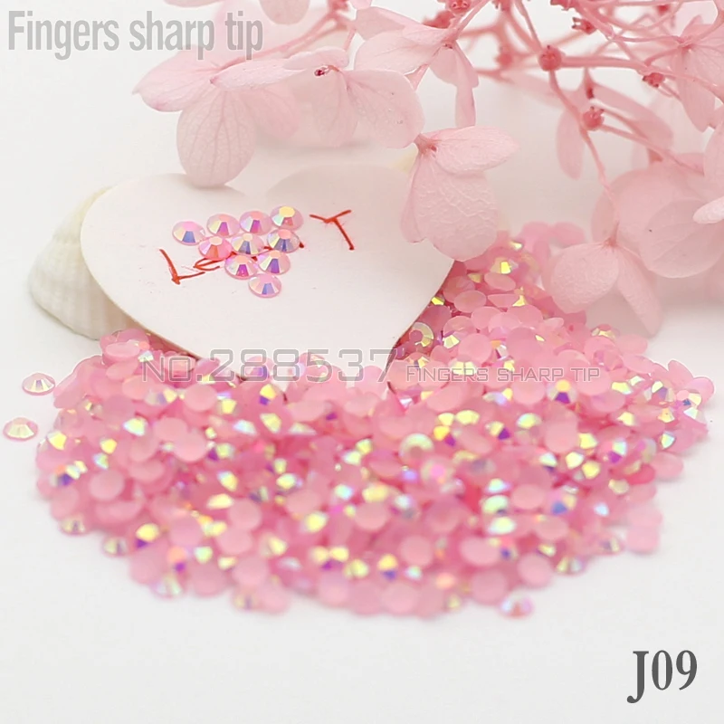 2017 острый наконечник для пальцев 1000 шт 3 мм молочные Бусы Желе дизайна ногтей