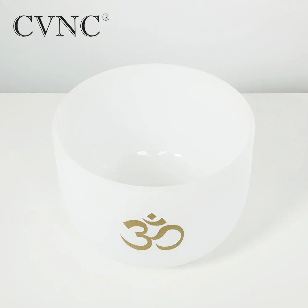 CVNC Размер 12 &quotNote C/D/E/F/G/A/B чакра Матовый Кварцевый Поющий чаша с OM