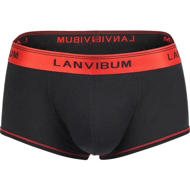 Мужское нижнее белье хлопковые боксеры мужские однотонные с ярким ремнем мягкие