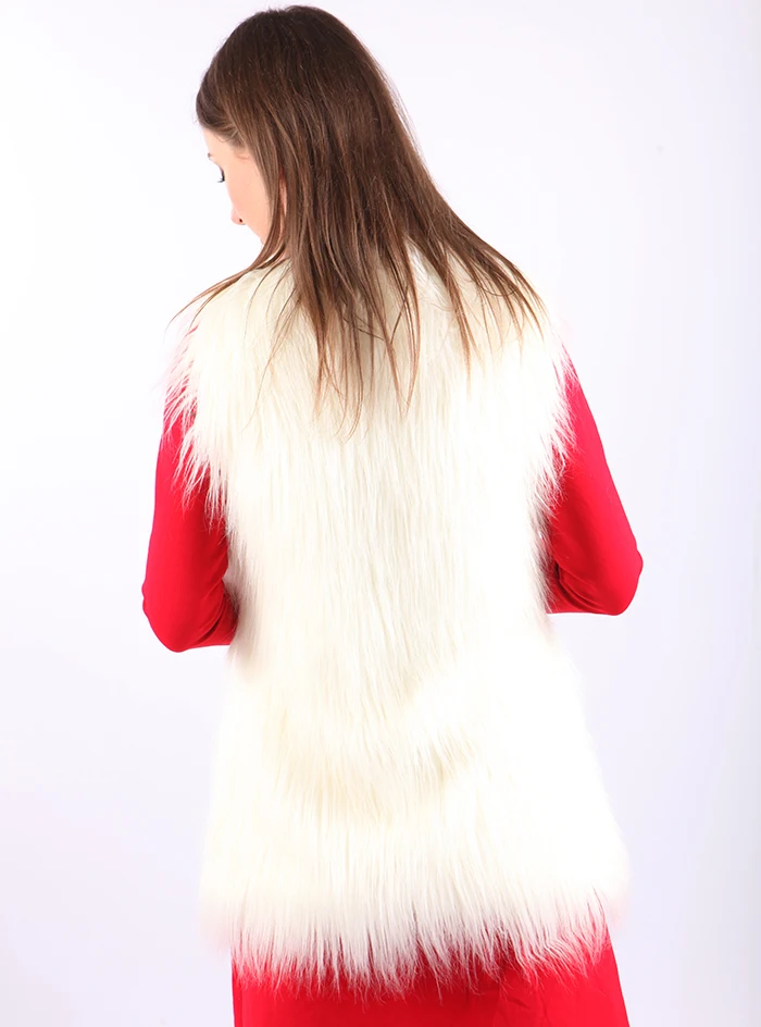 Gplus зимнее женское пальто из искусственного меха, жилет, куртка размера плюс с v-образным вырезом, роскошный жилет из искусственного лисьего меха Kamizelka Futerko Fourrure Femme