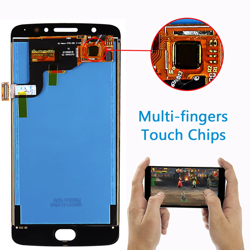 Motorola Moto E4 XT1766 XT1763 XT1762 XT1772 5,0 дюймовый ЖК-дисплей кодирующий преобразователь сенсорного экрана в сборе с бесплатными инструментами из закаленного стекла