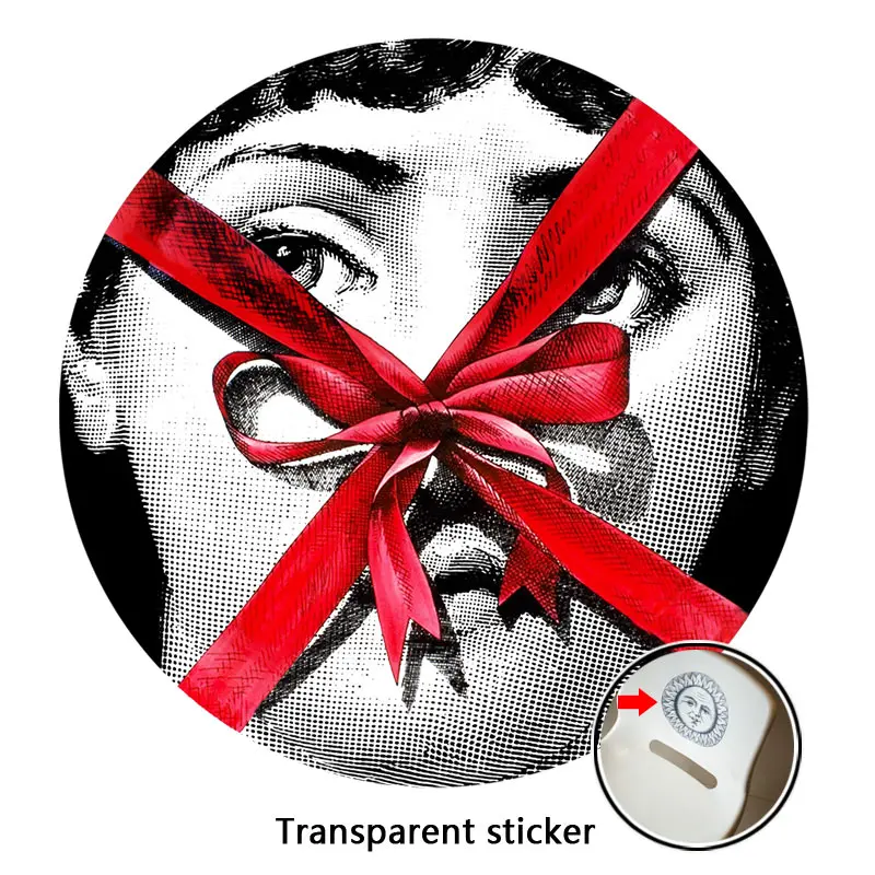 50 8/10/10-дюймовая шпилька дизайнер Fornasetti обои прозрачный бренд наклейки для украшения Гостиная - Цвет: 50