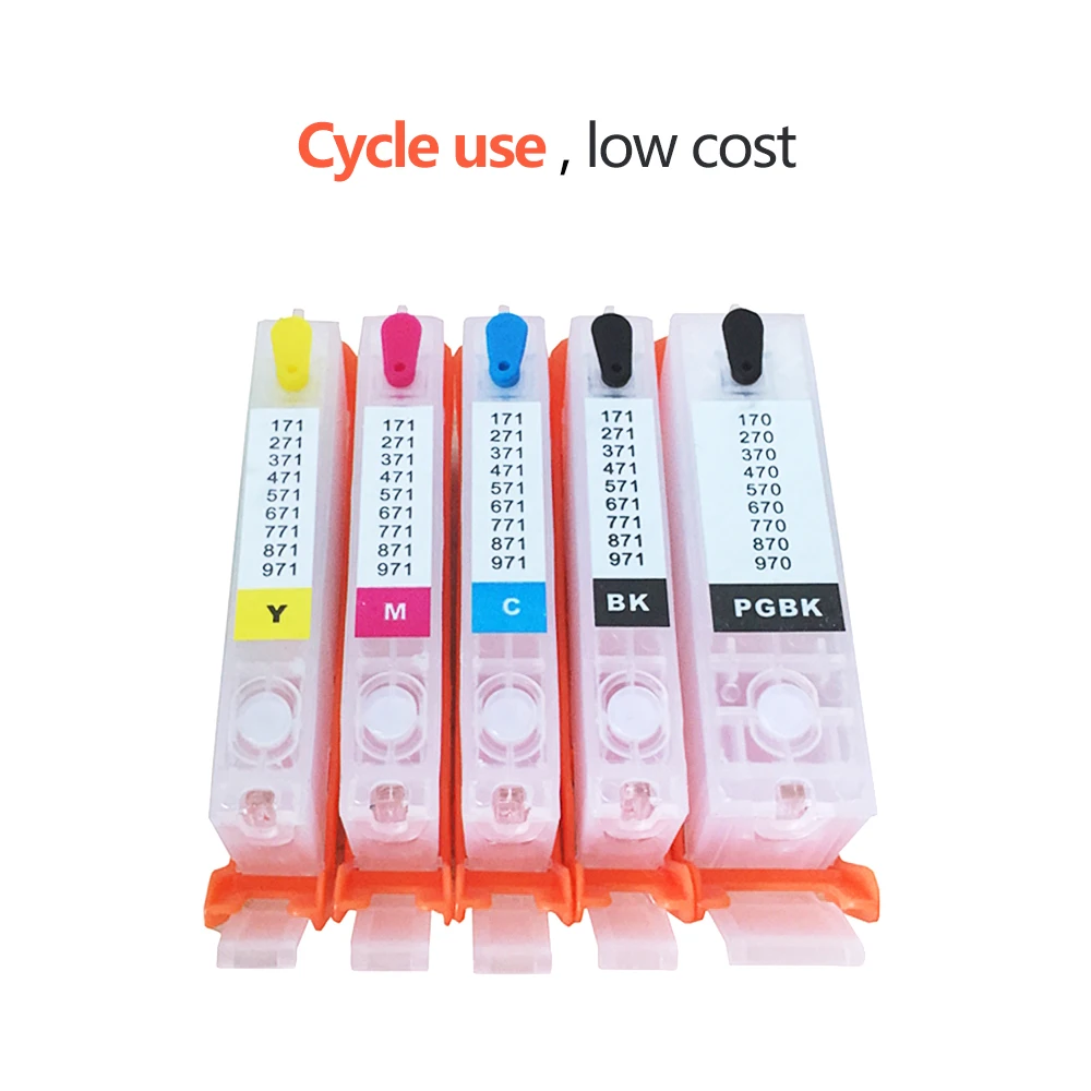 5/6 видов цветов многоразовый картридж для принтера Canon PIXMA MG5720 MG6820 TS6020 с чипом ARC PGI