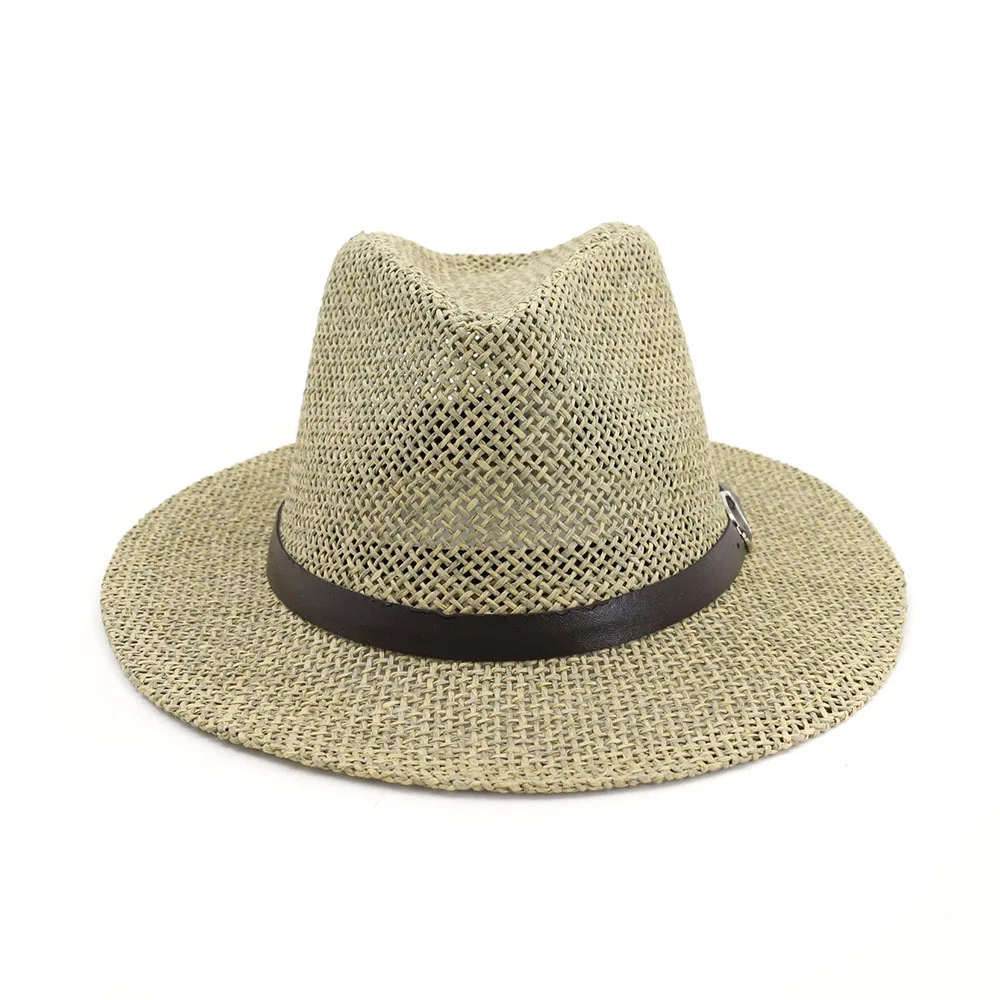 Панама соломенная с широкими полями для мужчин и женщин Повседневная летняя