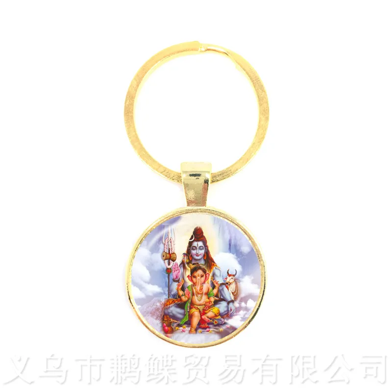 Drop Shipping Ganesha Statue Hindu Ganapati Vinayaka God Keychains Trendy Lord Indian Buddhism Jewelry for Women Men | Украшения и