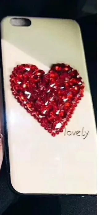 Роскошный DIY Алмазное сердце Blu-Ray чехол для телефона для samsung galaxy S10 Plus s8 s9 note8 note9 s9plus чехол s8plus чехол - Цвет: red Rhinestone