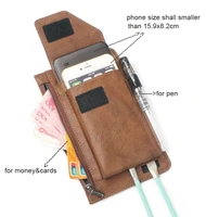 hook loop man belt clip zipper card pouch dual mobile phone leather case for lg v30rayg4 stylus ls770g stylo cdmag vista 2