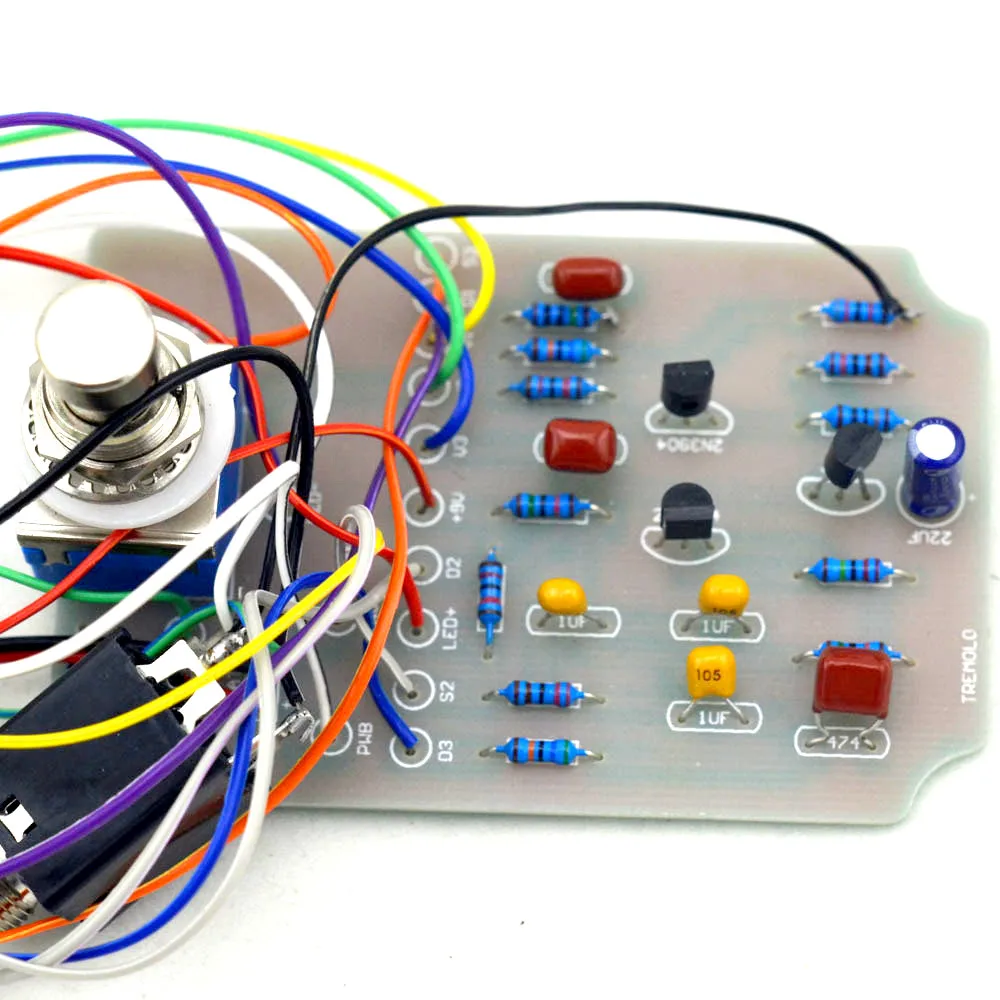 DIY тремоло эффектов наборы с 1590B предварительно просверленные и 9 PIN 3PDT ножной переключатель байпасс