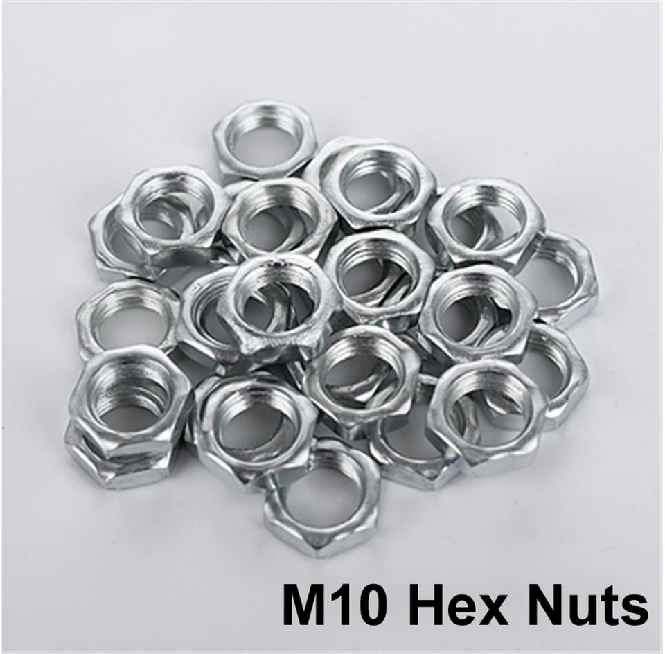 M10 полностью шестиугольные гайки резьбовые стержни цинковые лампы из сплава и