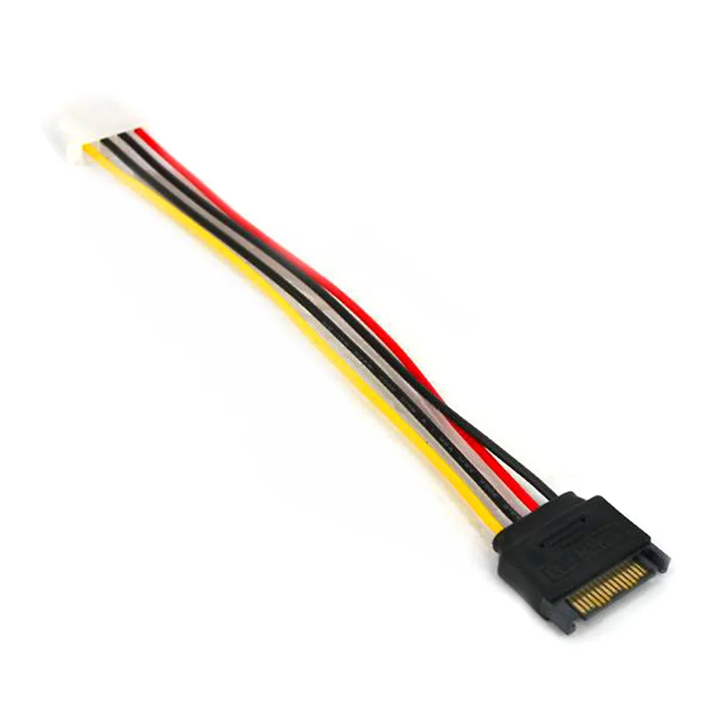 15pin Sata Serial ATA Male to Molex IDE 4 Pin Female M-F Hard Drive Adapter Power Cable Line Wire Electronic PCBA Parts |