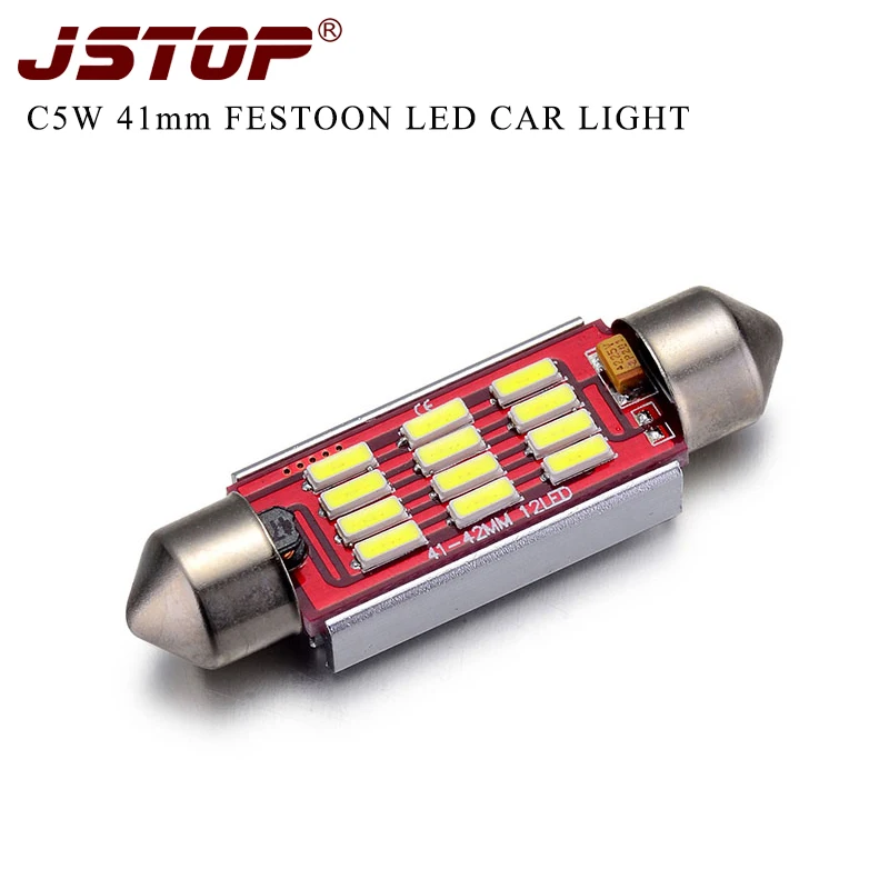 JSTOP высокое качество c5w led 41 мм освещение для чтения в машине 6000k 12VAC 4014smd огни багажника led festoon canbus c5w лампы номерного знака JSTOP высокое качество c5w led 41 мм освещение для чтения в машине 6000k 12VAC 4014smd огни багажника led festoon canbus c5w лампы номерного знака