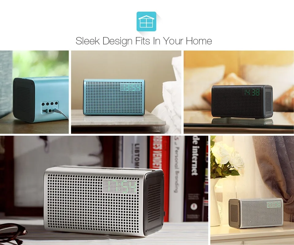 GGMM E3 WiFi Speaker Bluetooth Speakers Portable Audio Wireless Speaker Support AirPlay DLNA for iOS Android Windows With Clock