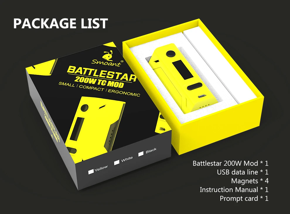Smoant набор Battlestar Smoant Battlestar 200 Вт мод с Battelestar RTA комплект вейп-комплект электронной сигареты