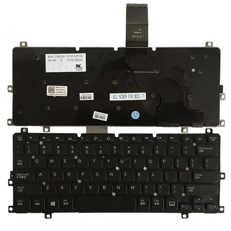 Новая клавиатура для ноутбука DELL Insprion XPS 10 11 3000 2 в 1 серия 3157 черная|keyboard for dell|laptop