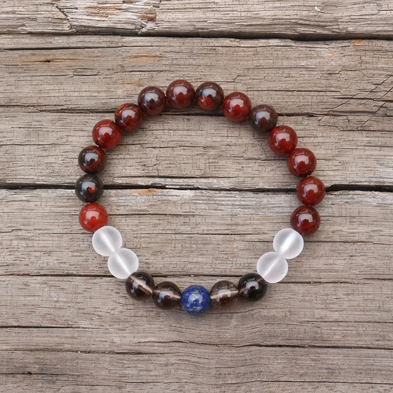 Бусины из натурального камня 8 мм дымчатый кварц лазурит мечта о красном ониксе