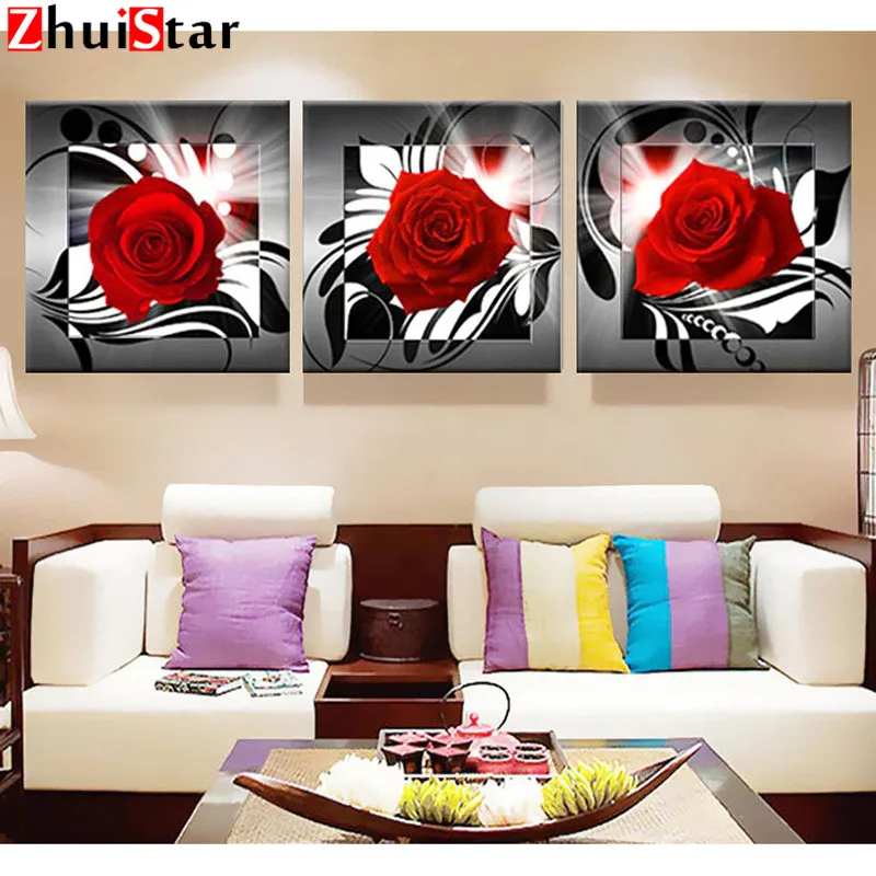 

5D DIY Diamond Painting Embroidery rose Drawing Needlework Gift Full Square Diamond Mosaic Cross stitch Home Decor XY1