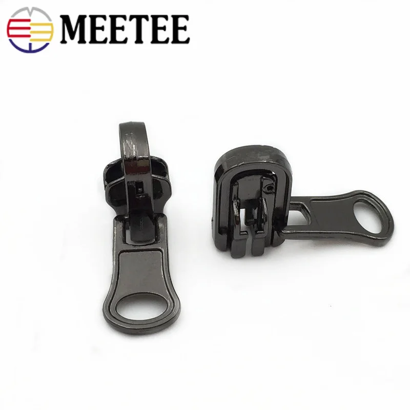 Meetee 5 шт. двойной металлический бегунок # куртки одежда язычок молнии Ремонтный
