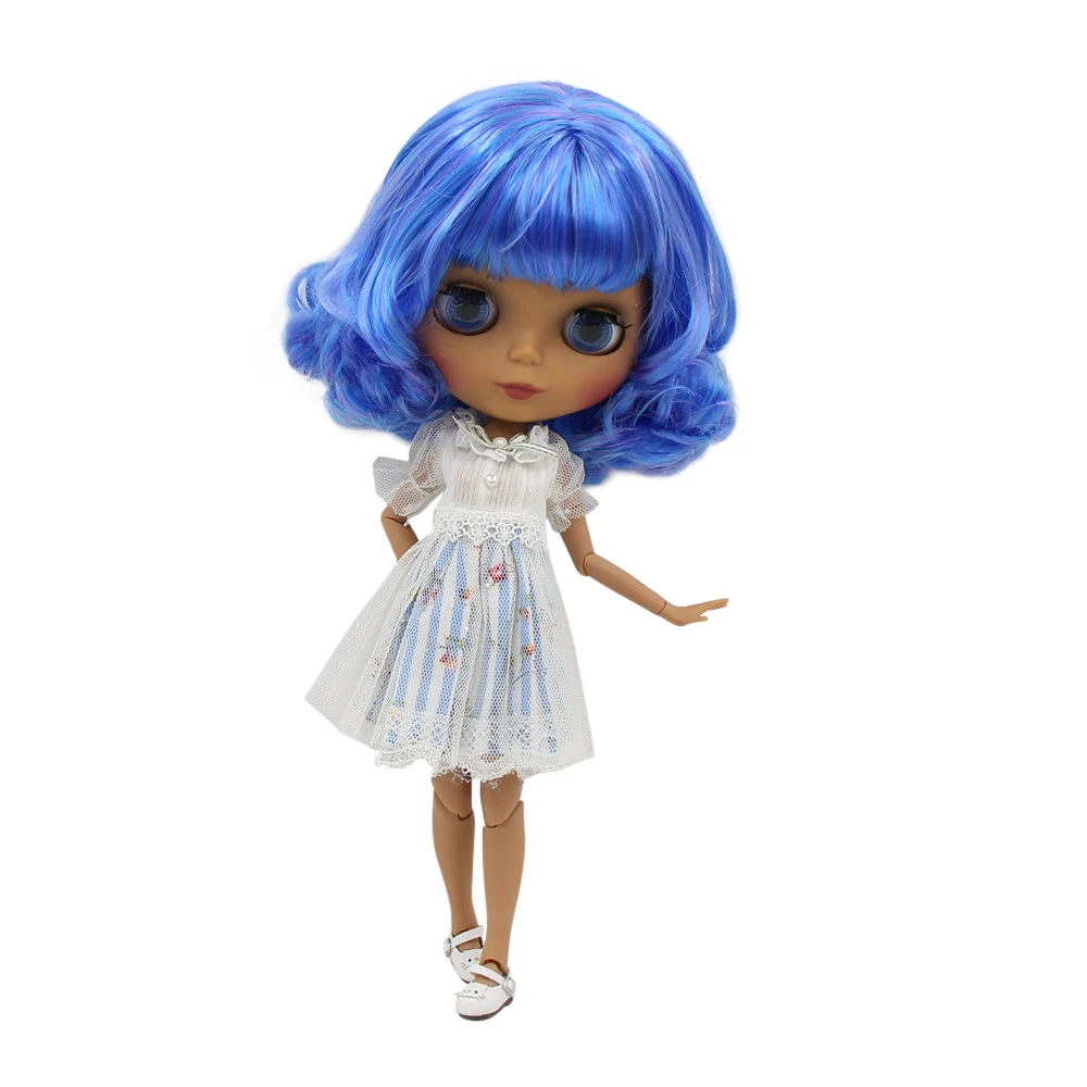 Ледяной DBS Blyth кукольные 1/6 bjd с черной кожи телесного цвета шарнирное тело и