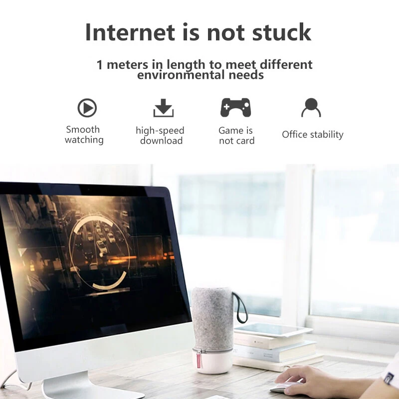 Cioswi CAT.5E UTP высокоскоростной гигабитный Ethernet кабель Интернет Lan 1 м RJ45 сетевой