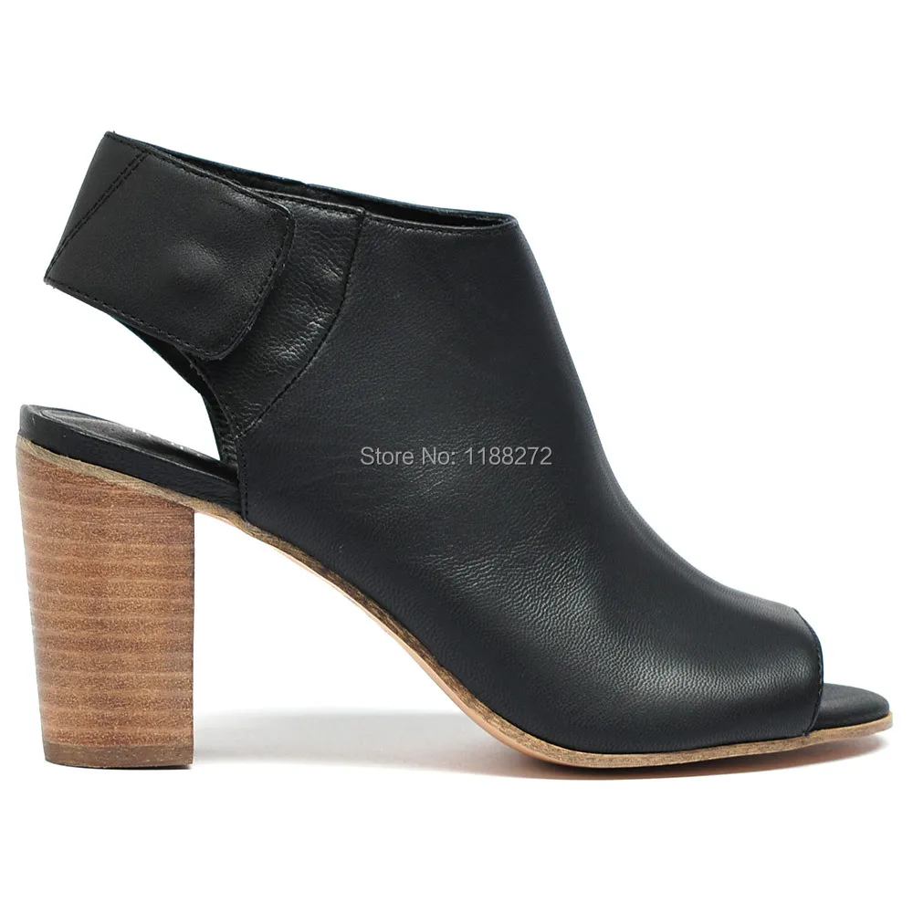 women sandal block heel peep toe ankle 