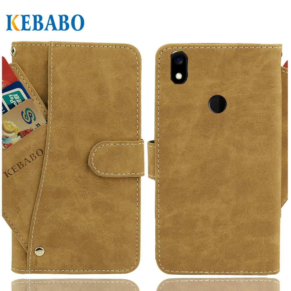 

Vintage Leather Wallet Xtouch X10 Case 5.8" Flip Luxury 3 Front Card Slots Cover Magnet Stand Phone Protective Bags