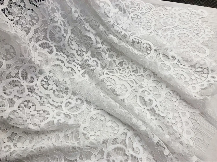 white LASUI C0322 1 шт. 8 цветов без выцветания смешанные цвета великолепные полые французские ресницы позиционирования кружевной ткани - Цвет: white