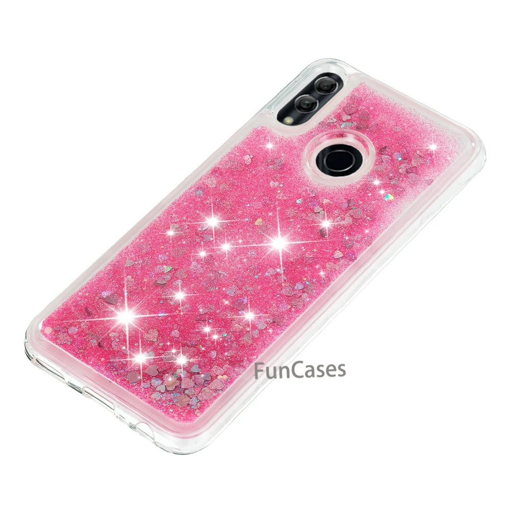 Динамический песок Жидкий блеск Чехлы для huawei P Smart 2019 Coque ТПУ Slicone honor 10 lite Crystal Clear
