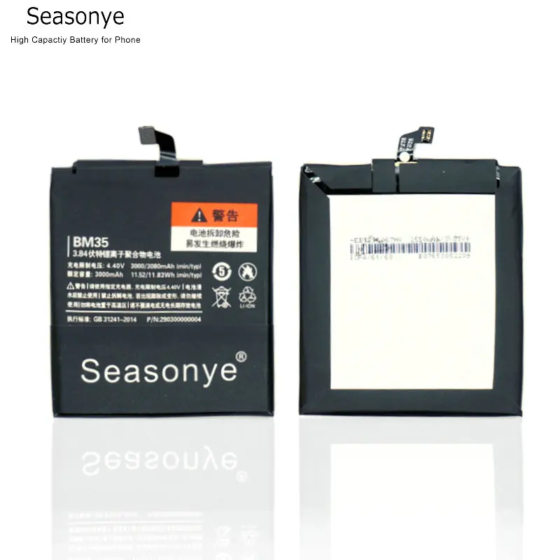 Seasonye 1x3000mAh/11.52Wh BM35 / BM 35 телефонный сменный литий полимерный аккумулятор для Xiaomi 4C