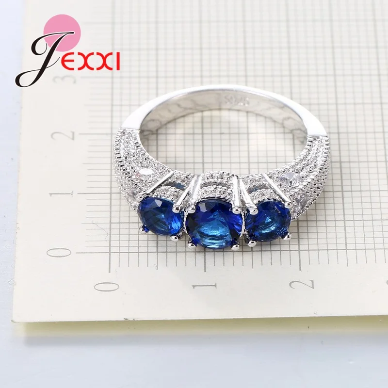 

Band Style Clear Cubic Zircon Crystal Engagement Wedding Anillos Top Quality Women Rings 925 Sterling Silver Rings