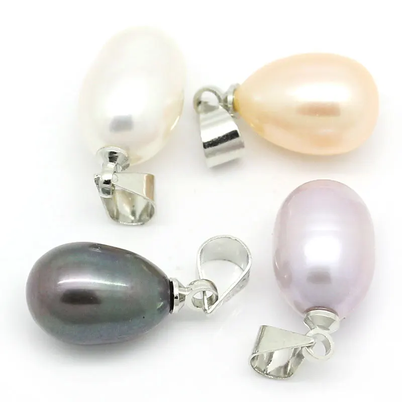 

DoreenBeads 10PCs Mixed Color Charms Freshwater Cultured imitation Pearl Drop Shaped Pendants DIY Making Necklace Women Jewelry