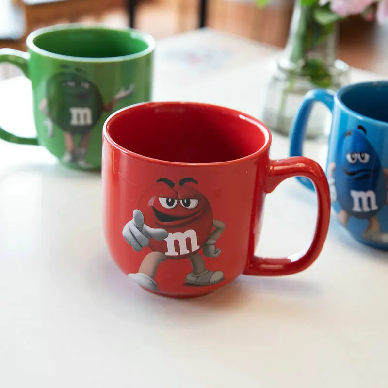 Симпатичные M& M's мм кофейные чашки керамические цветные кофейные овсянки кофейная кружка глазурь кофейная кружка с молоком водяные чайные кружки Посуда для напитков