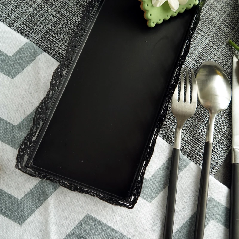 Черный кекс лоток прямоугольник Тип Еда десерт Дисплей литров для булочных Кофе