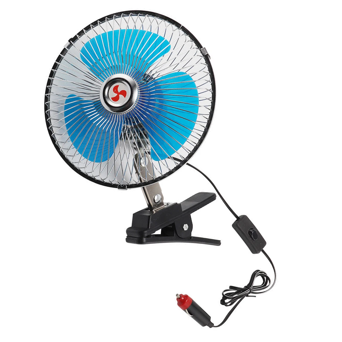 

12V Dashboard Oscillating Vehicle Car Van Truck Home Clip-On Fan 2 Speed Airflow