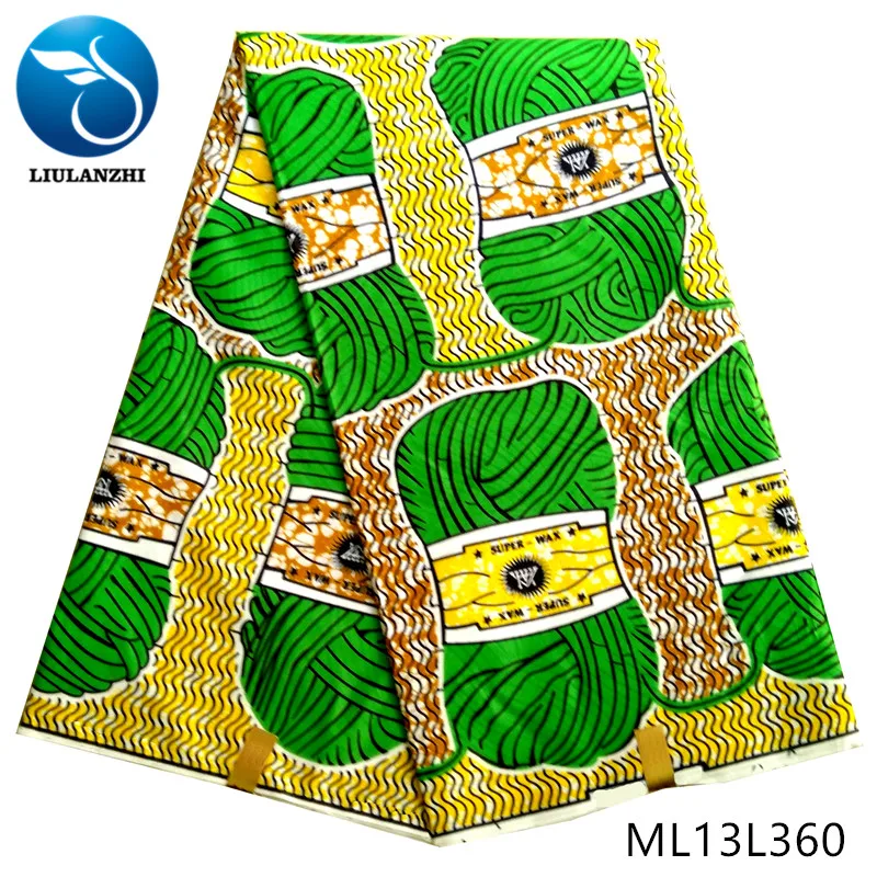 LIULANZHI African wax fabrics New arrival multicolor printing ankara wax fabric for dress 6yards polyester wax ML13L357-ML13L374