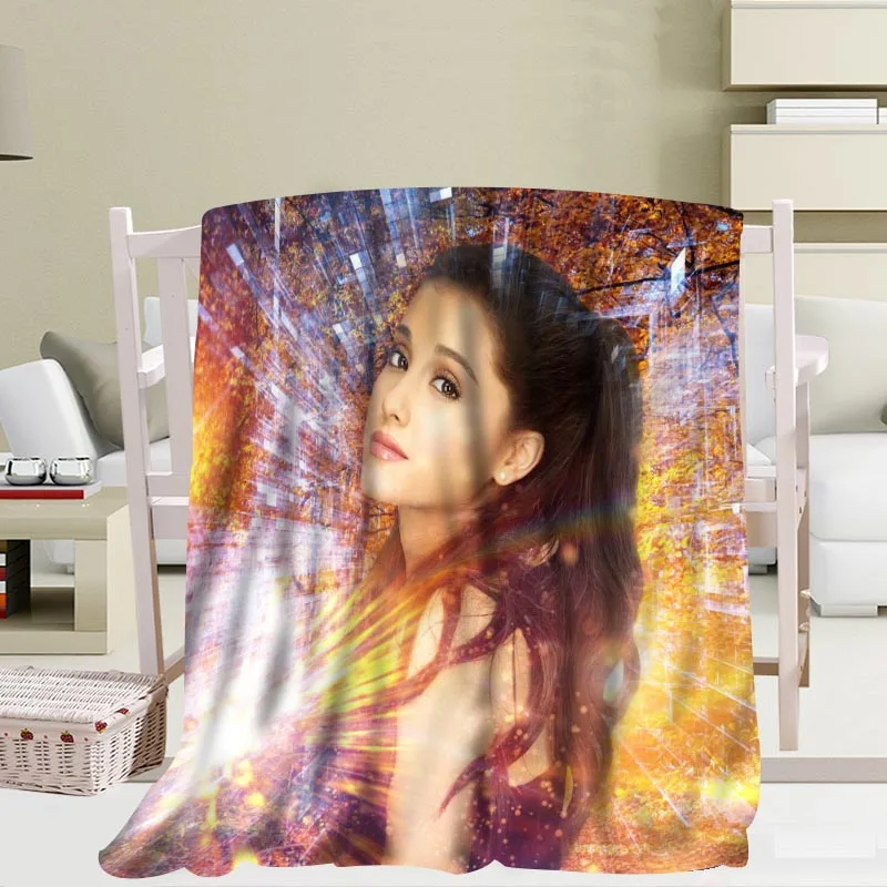 Blanket Изготовленные на заказ одеяла из фланелевой ткани Ariana Grande 56x80 дюймов 50X60 дюймов 40X50 дюймов диван-кровать плед для детей и взрослых теплое одеяло - Цвет: Blanket