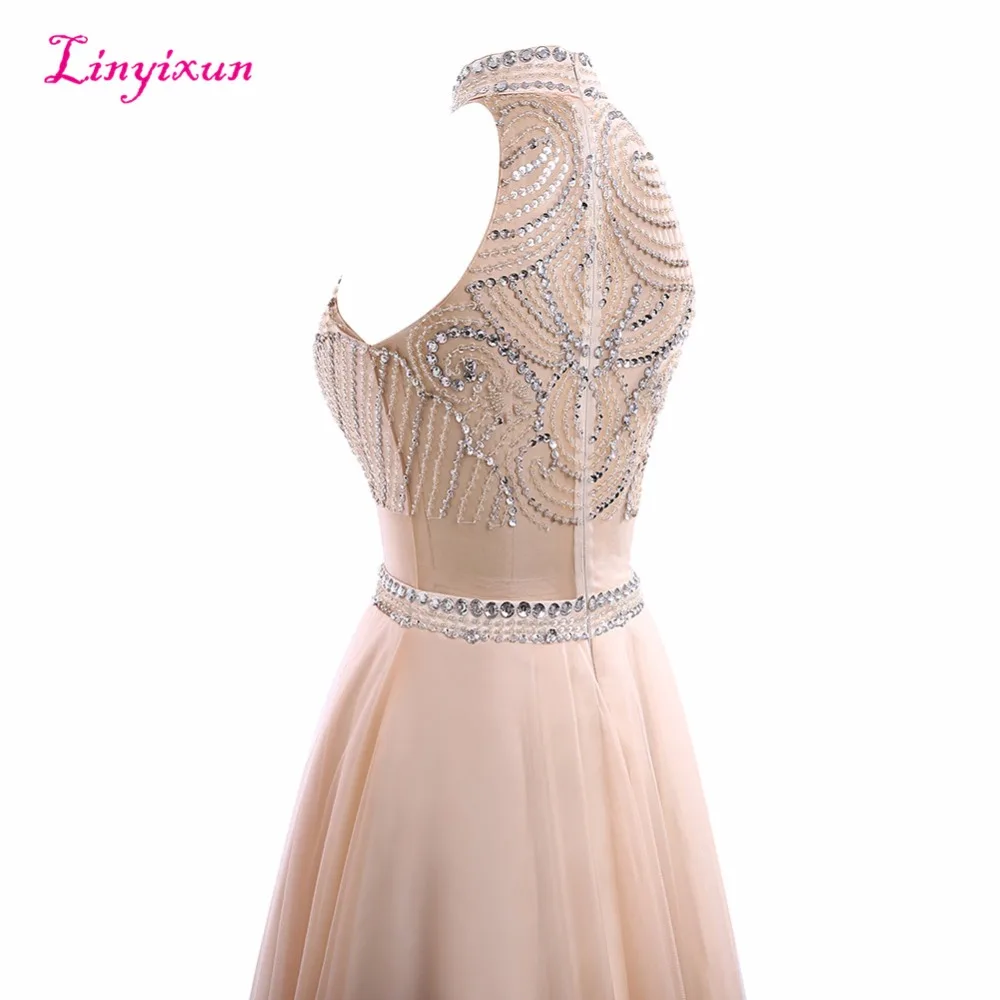 Платье Linyixun для выпускного бала из двух предметов 2017 длинное формальное вечернее