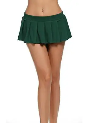 Сексуальная Женская плиссированная мини-юбка школьницы микро короткое платье