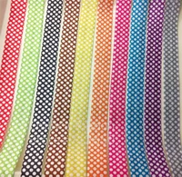 elastic ribbon printed dots 58 inch 15mm width flexible ribbon tape baby headband hairbow accessory 10 yards free shipping
