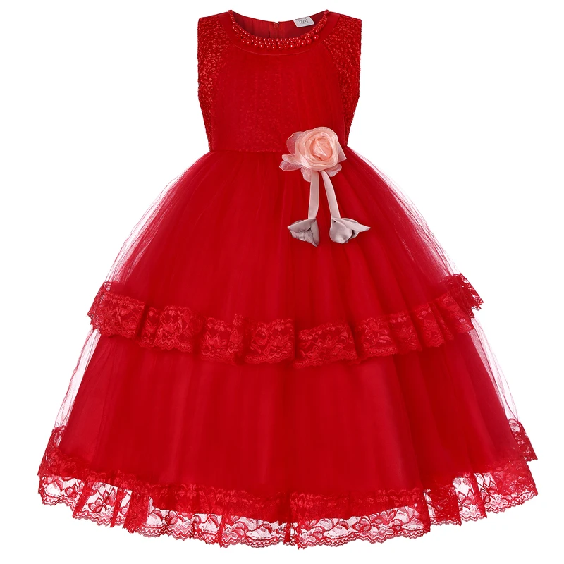 Teen Lace Flower Girls Dresses 2018 Tule Princess Formal Child Wedding Evening Clothing Party Pageant Dress For Kids Prom Gown | Детская