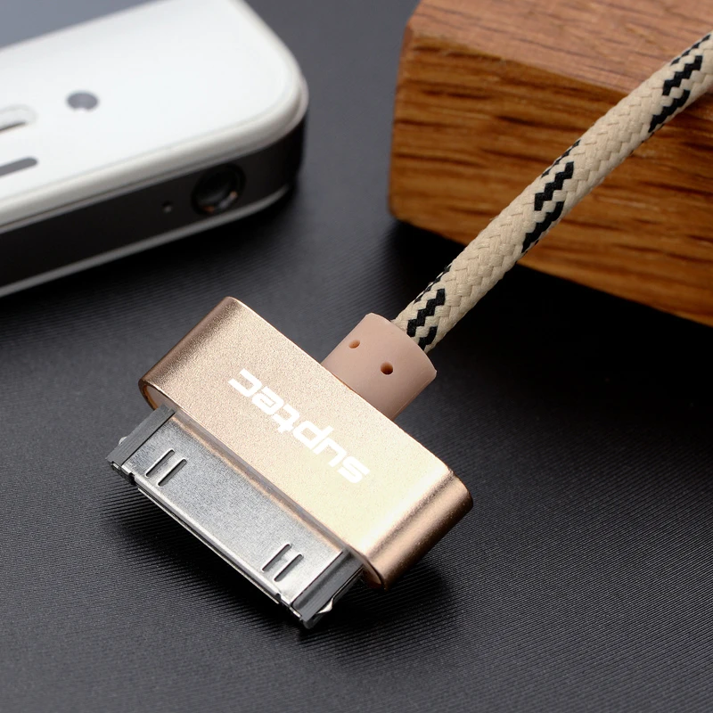 SUPTEC 2.4A USB кабель для передачи данных iPhone 4S 4 с нейлоновой оплеткой 30 Pin Быстрый
