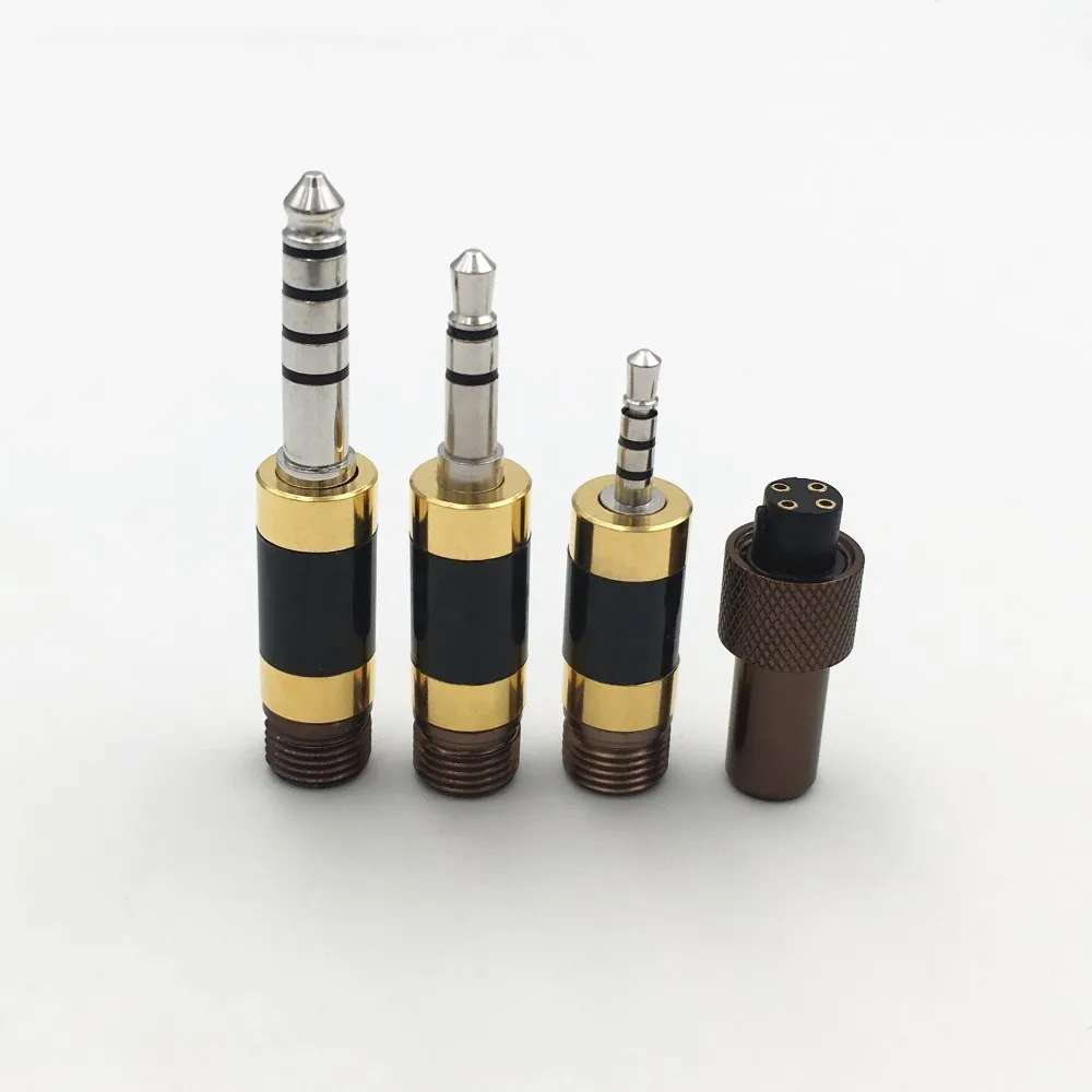 10 Set родием 4,4 мм 3,5 мм 2,5 мм равновесные наушники Plug 3 в 1 DIY HIFI Earhone кабель переходник в наборе для DITA AWESOME LN005924