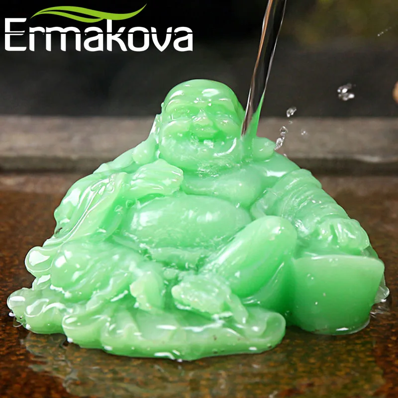 Ермакова 8 см(5,") Смола меняющая цвет статуя Будды Статуэтка фэн-шуй Чай игрушка для домашних животных украшение стола украшения