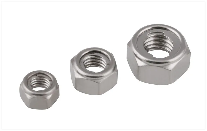 2-10pcs M3 M4 M5 M6 M8 M10 M12 Stainless Steel Lock Nut Self Locking Hex Nuts Insert Jam Stop |