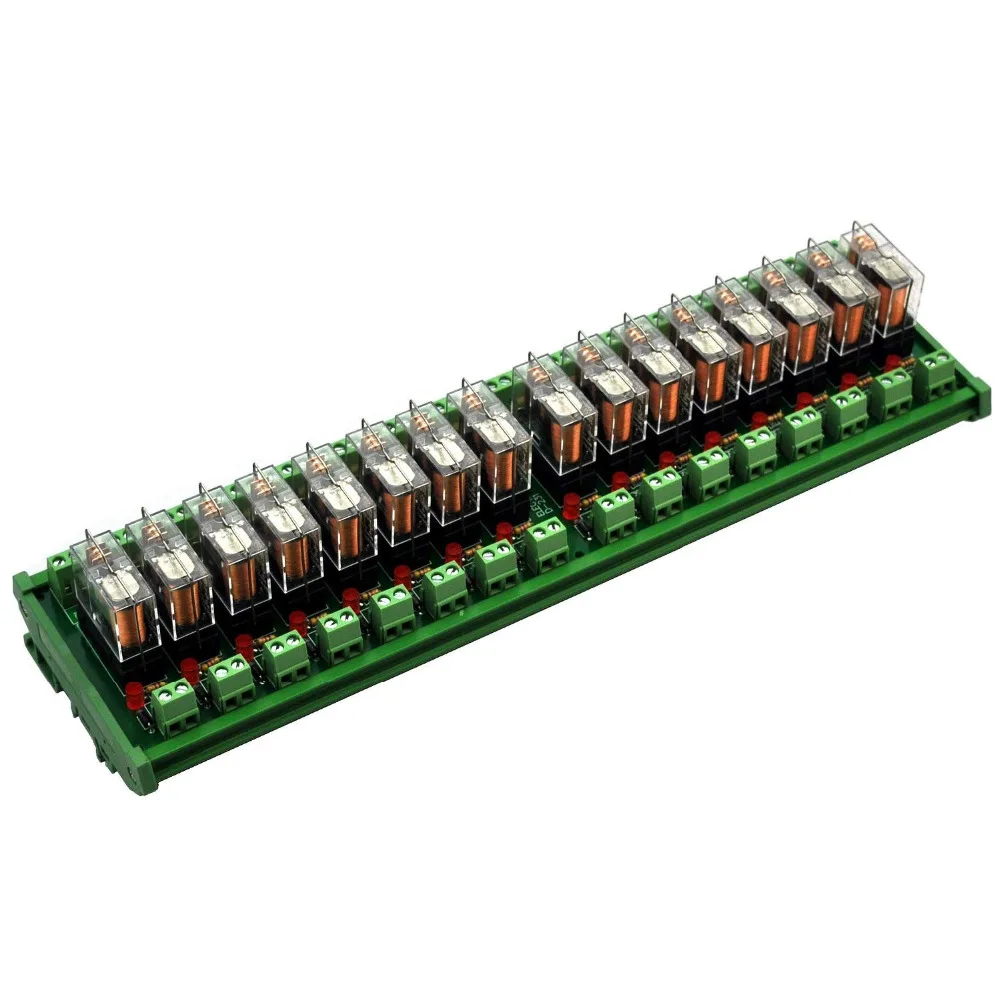 Электроника салон на din рейку AC/DC 12V Управляйте 16 SPDT 16Amp вставные Мощность